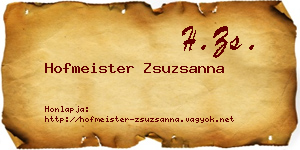 Hofmeister Zsuzsanna névjegykártya